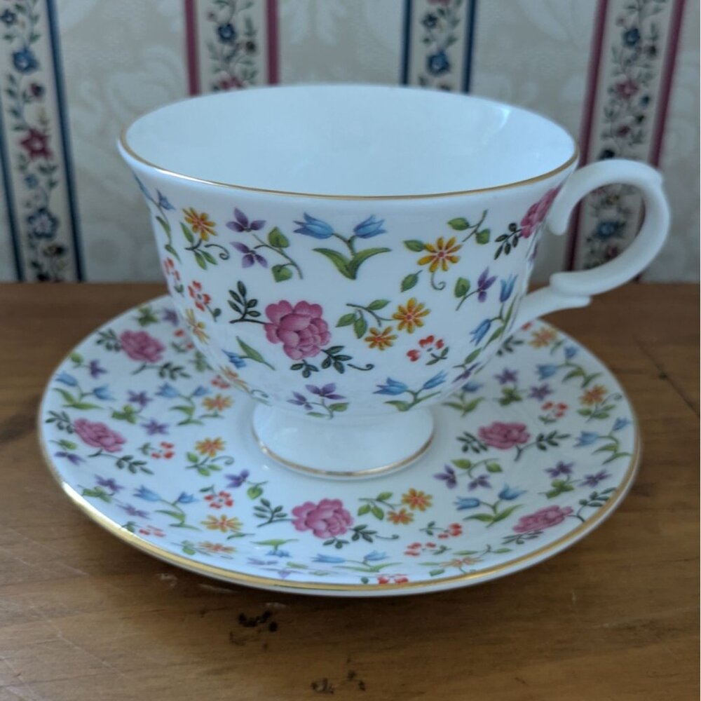 Royal Grafton Bone China Floral Tea Cup & Saucer Set